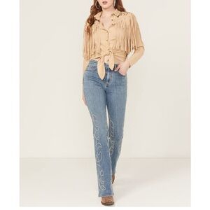 IDYLLWIND ARBOR MEDIUM WASH LEGEND HIGH RISE BOOTCUT SUPER STRETCH DENIM JEANS